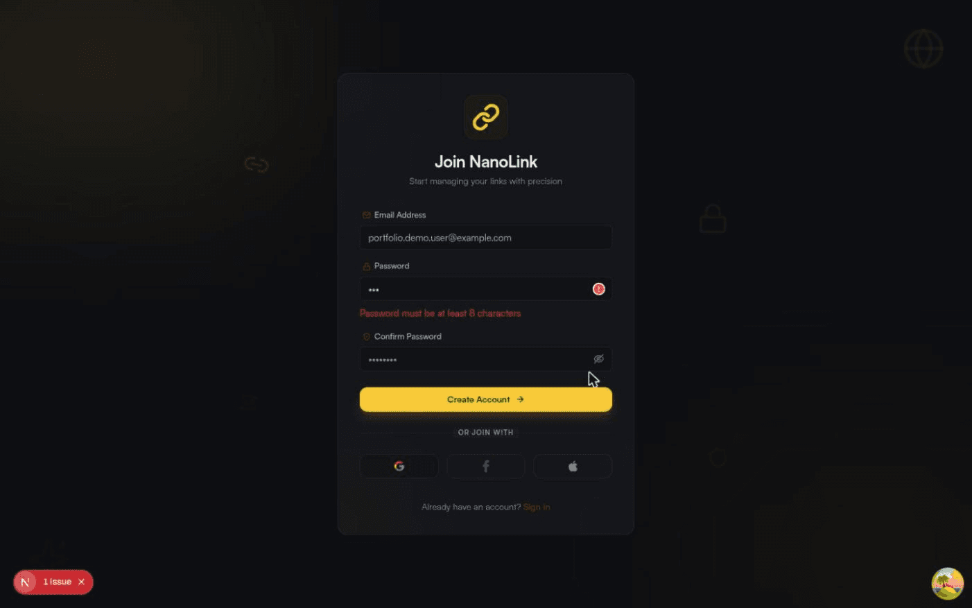 NanoLink screenshot 1